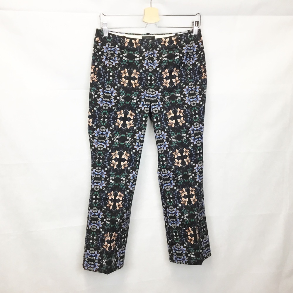 J.Crew Teddie Pants Mirrored Floral Print Pants.